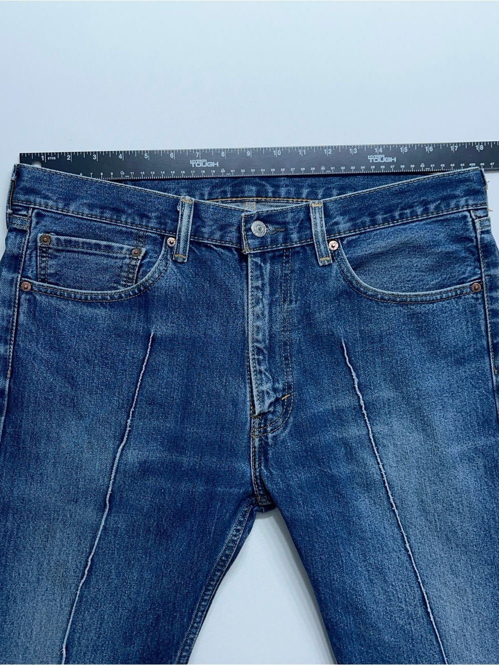Levi’s 505 Jeans Mens 36x30 Blue Denim Custom Bead - Picture 14 of 16